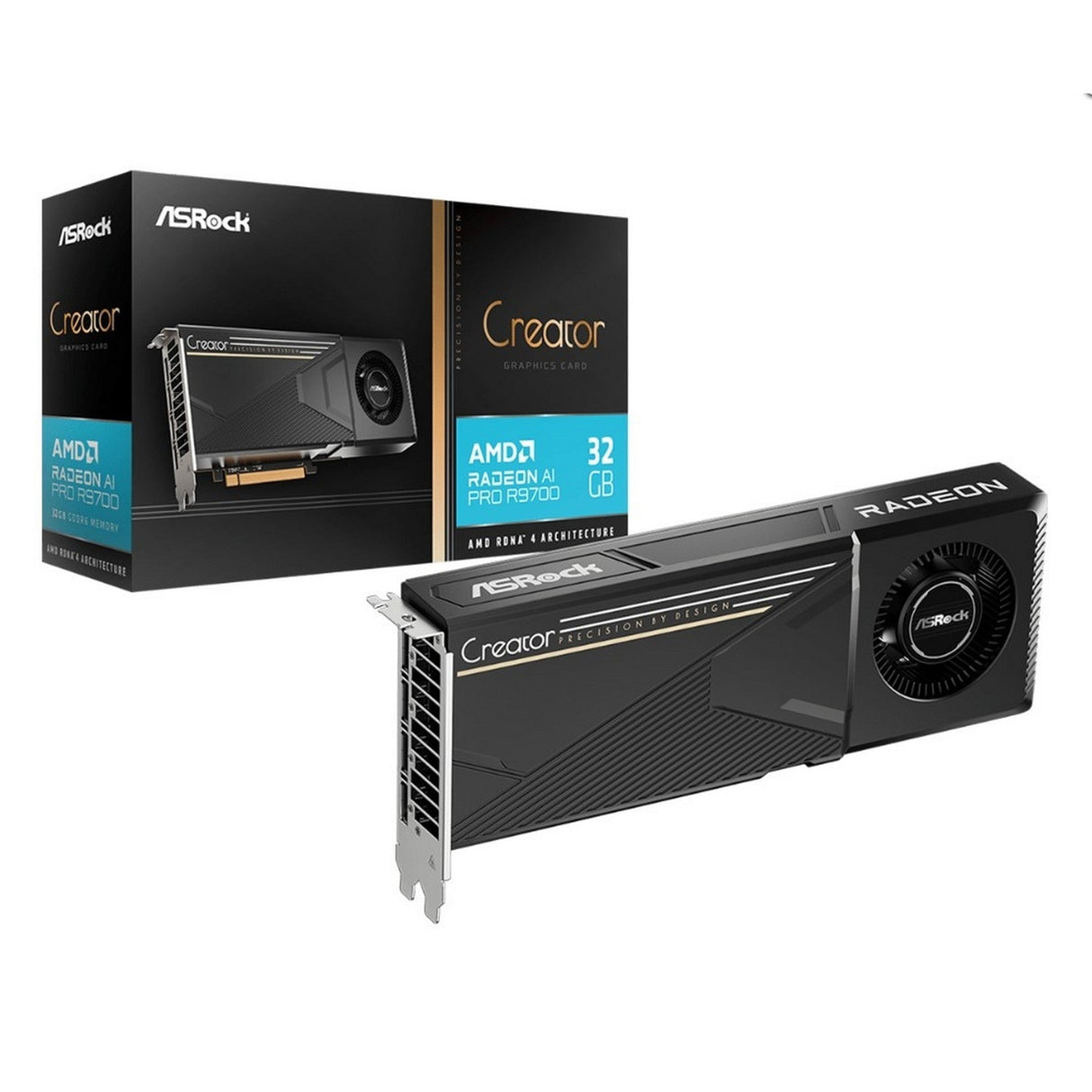 ASRock R9700 CT 32G Radeon AI PRO 32GB Video Card