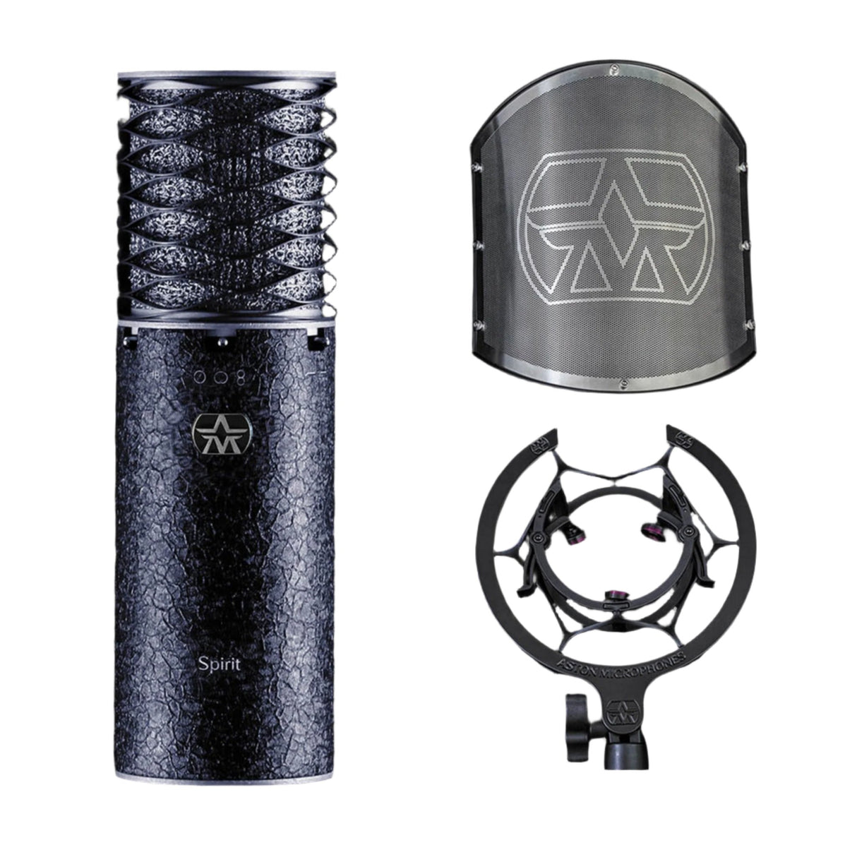 Aston Microphones Spirit Bundle with Multi-Pattern Spirit Microphone and Swiftshield Setup