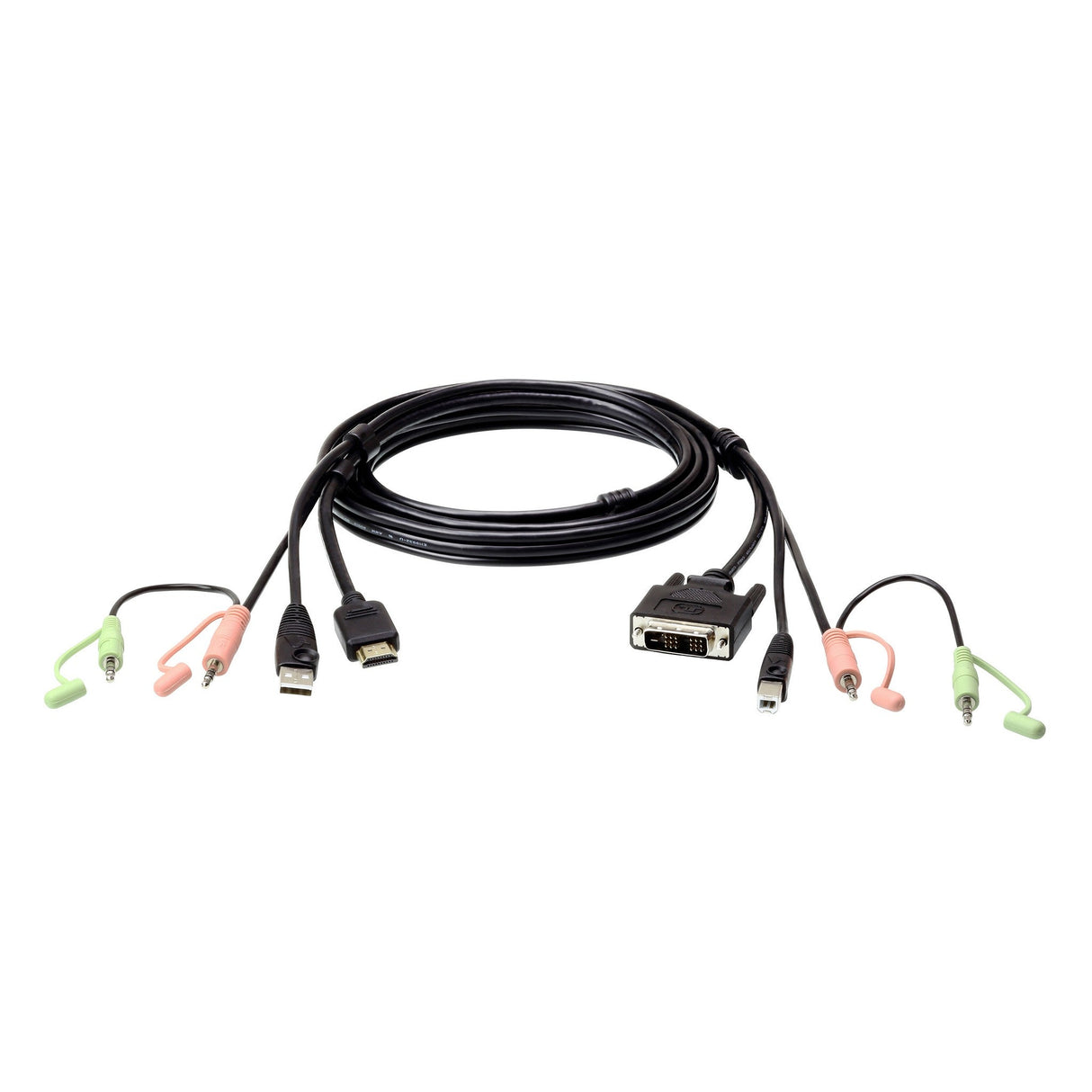 ATEN 2L-7D02DH 1.8 Meter USB HDMI to DVI-D KVM Cable with Audio