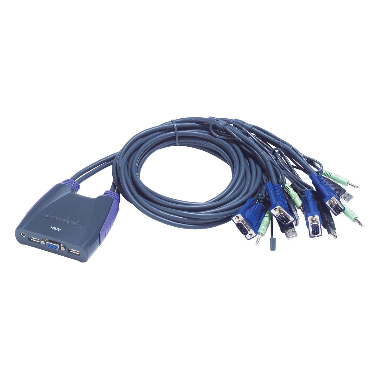 ATEN CS64US 4-Port USB VGA/Audio Cable KVM Switch, 0.9 Meters, 1.2 Meters