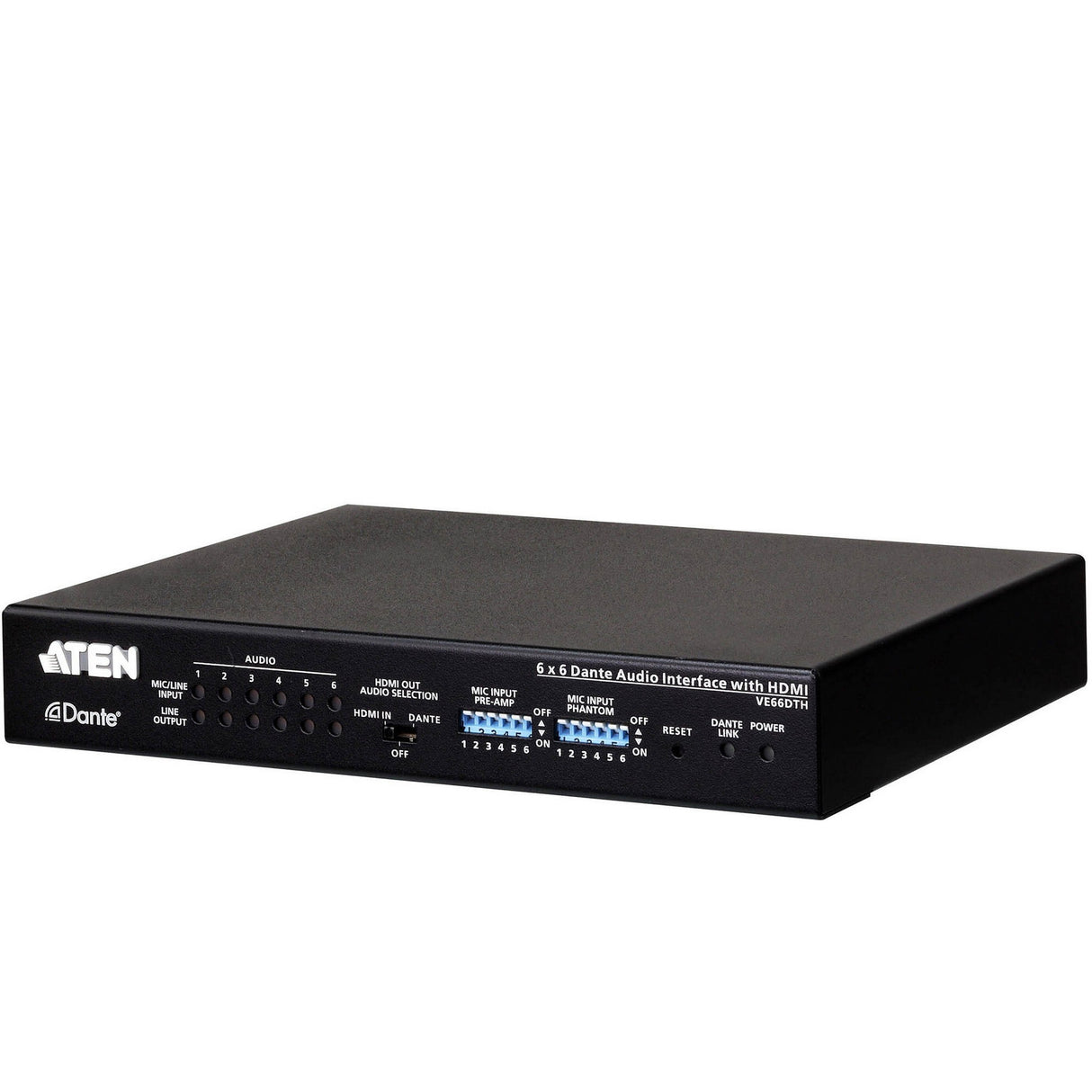 ATEN VE66DTH 6 x 6 4K Dante Audio Interface with HDMI 2.0