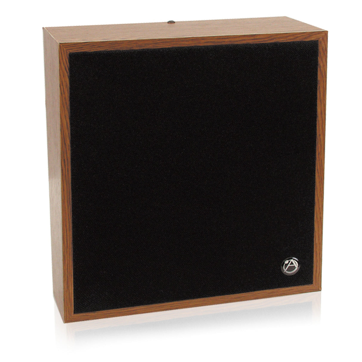 AtlasIED 417-8WD 8-Inch Sloped Wood Grain Wall Baffle with Black Cloth Grille