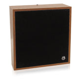 AtlasIED 417-8WD 8-Inch Sloped Wood Grain Wall Baffle with Black Cloth Grille