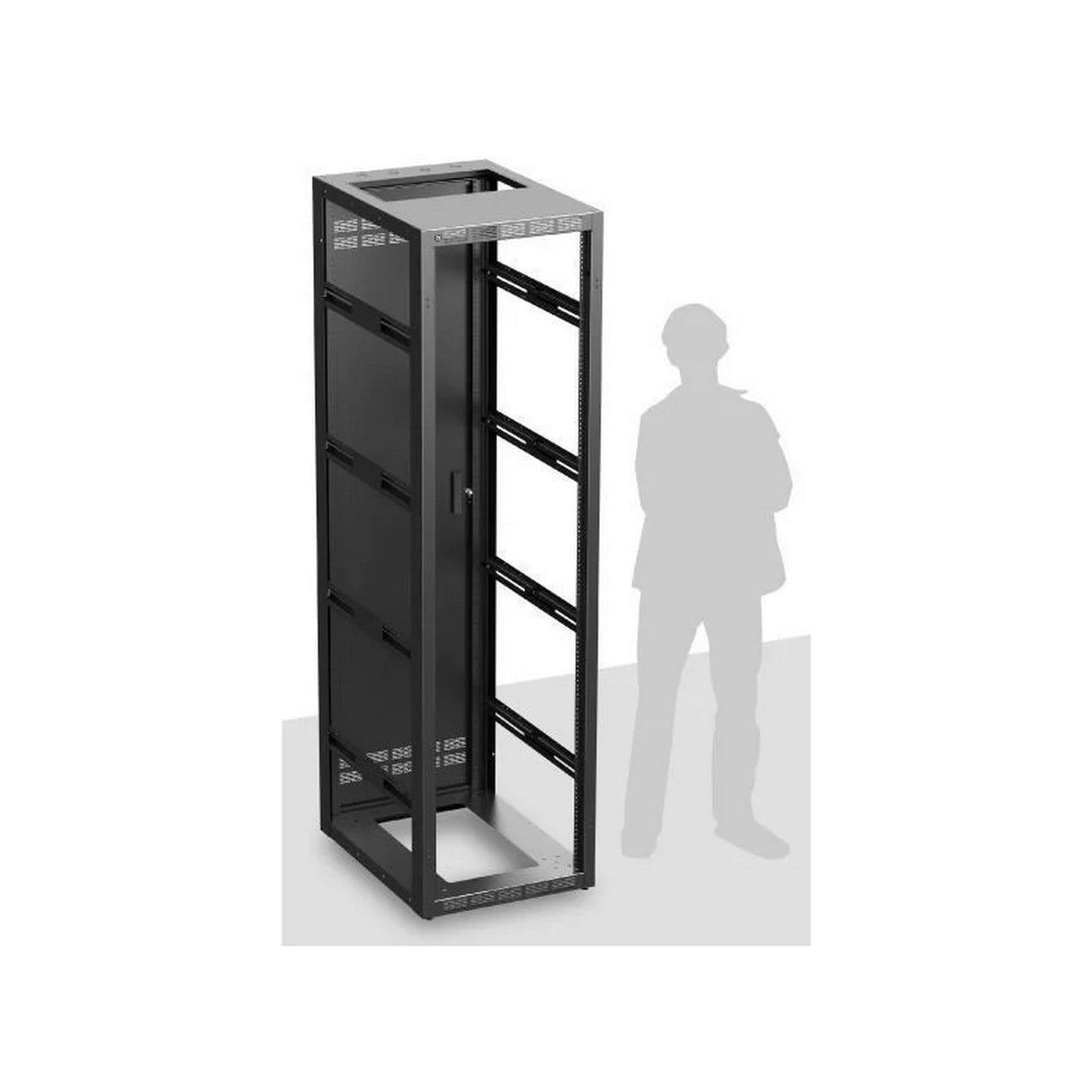 AtlasIED IED544‑30‑MPRD Perforated Rear Door Rack Cabinet with 30-Inch Usable Depth, 44RU