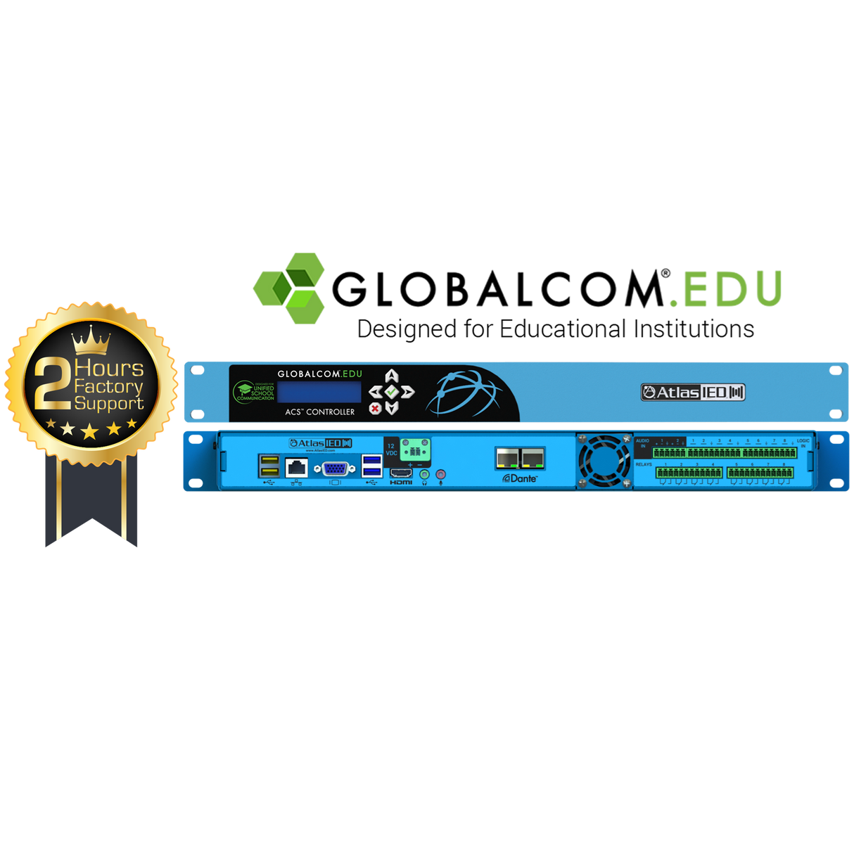 AtlasIED IP116-D-EDU-CS Announcement Control System with 16 Dante Simultaneous Audio Streams
