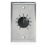 AtlasIED AT100 100W  Single-Gang Stainless Steel Commercial Attenuator