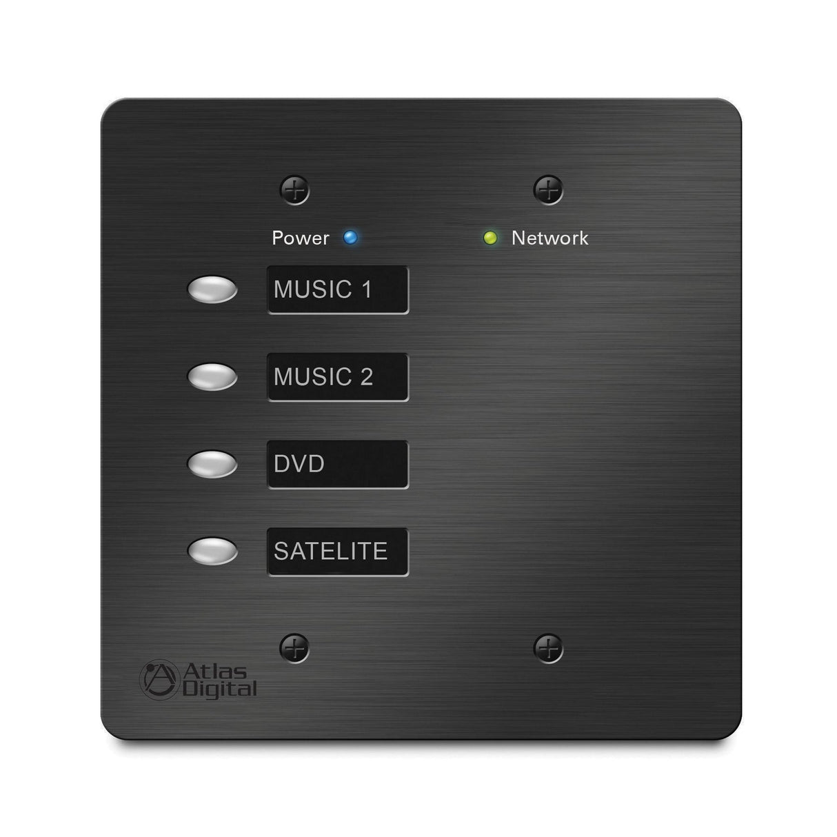 AtlasIED BBWP-S4B BlueBridge 4-Button Audio Controller, Black