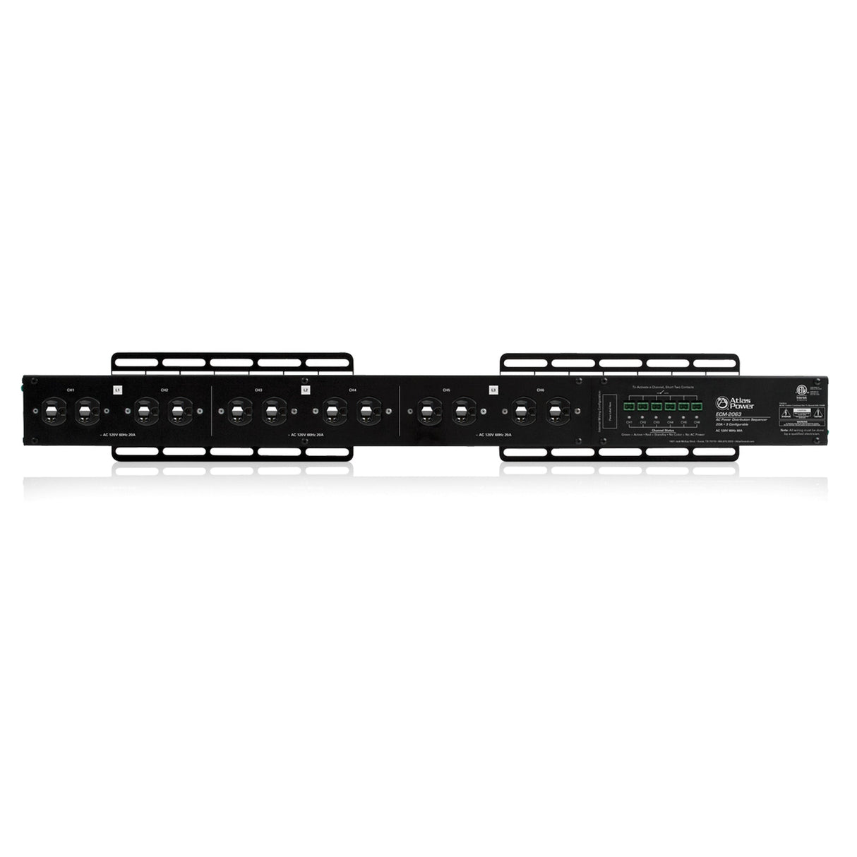 AtlasIED ECM-2063 Triple 20A Configuration AC Power Distribution Sequencer Raceway