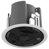 AtlasIED FAP43TUC-W 4.5-Inch Coaxial In-Ceiling Speaker with 32W 70V/100V Transformer, Ported Enclosure, and Safety First Mounting System, UL Certified, Pair