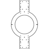 AtlasIED FC‑6MR Construction Mud Ring for 6-Inch Ceiling Speakers, 6-Pack