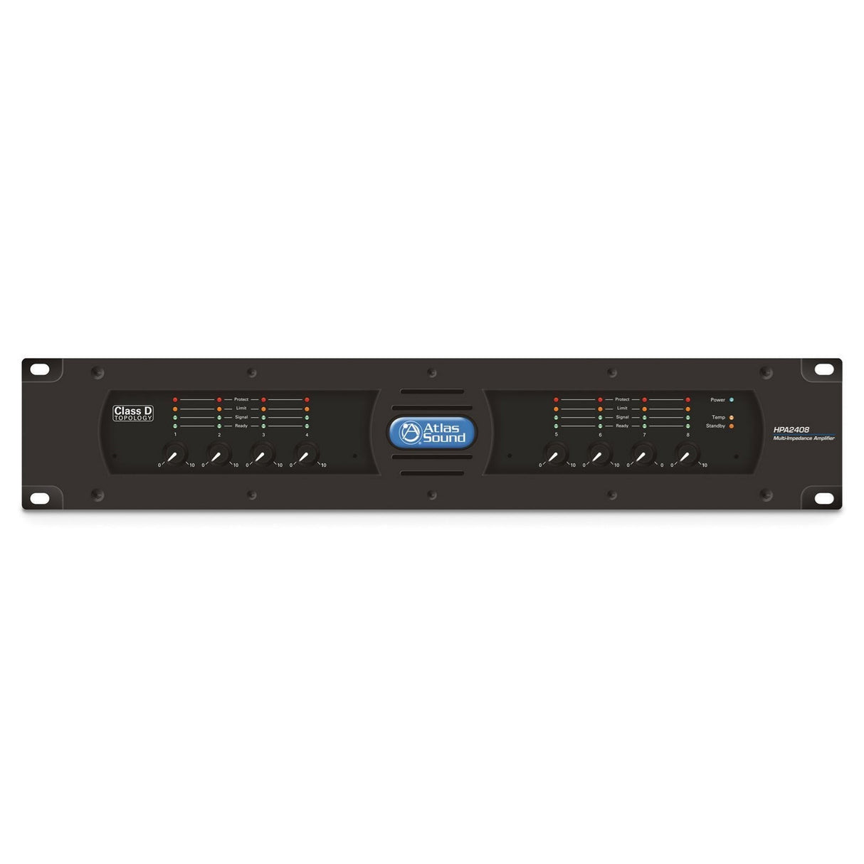 AtlasIED HPA2408 8-Channel x 300W Commercial Multi-Impedance Power Amplifier