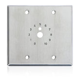 AtlasIED HX25‑2 Double‑Gang Stainless Steel Plate with Dial Scale