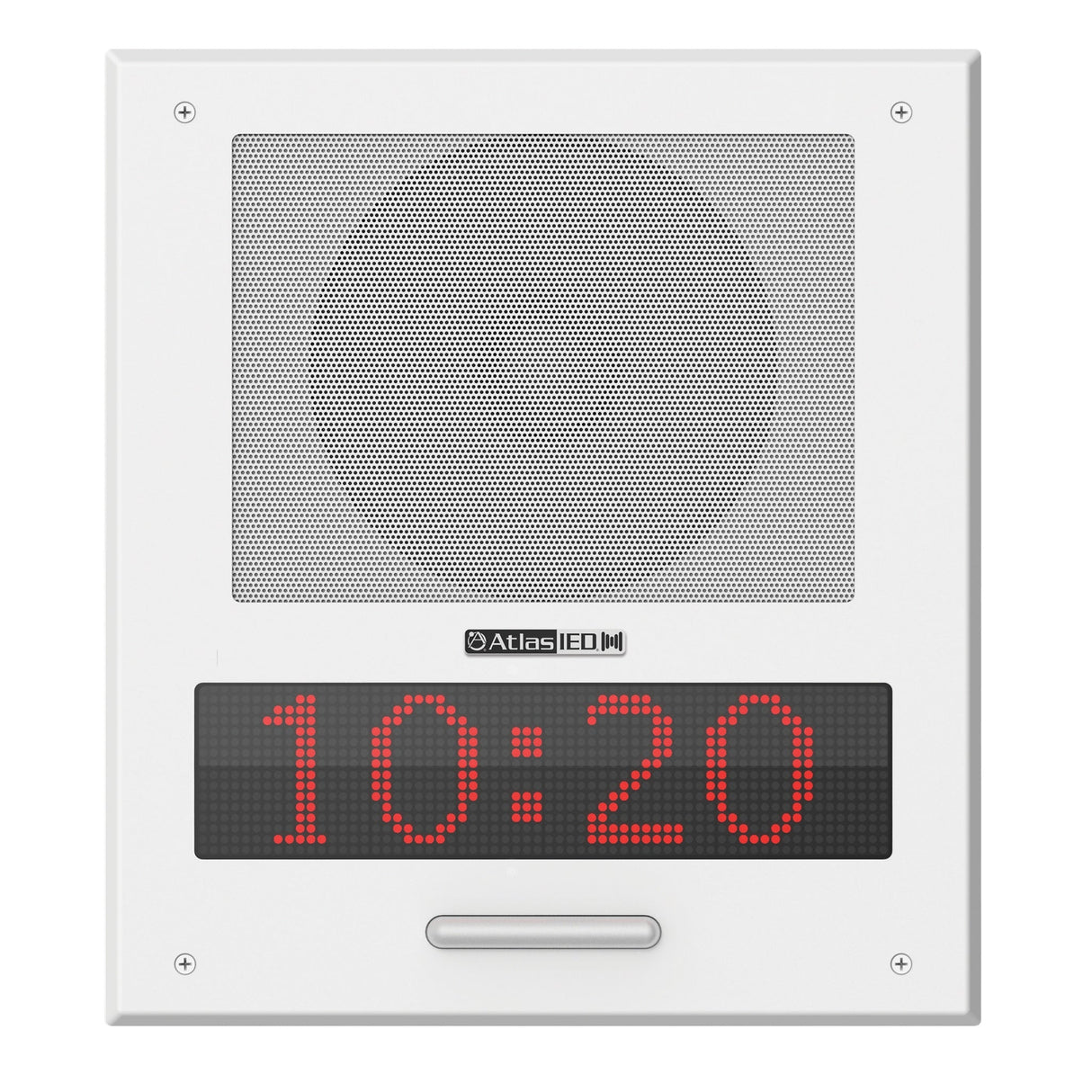 AtlasIED IP‑8SCMF Wall/Ceiling‑Mount IP Speaker with LED Display, Microphone and LED Flasher