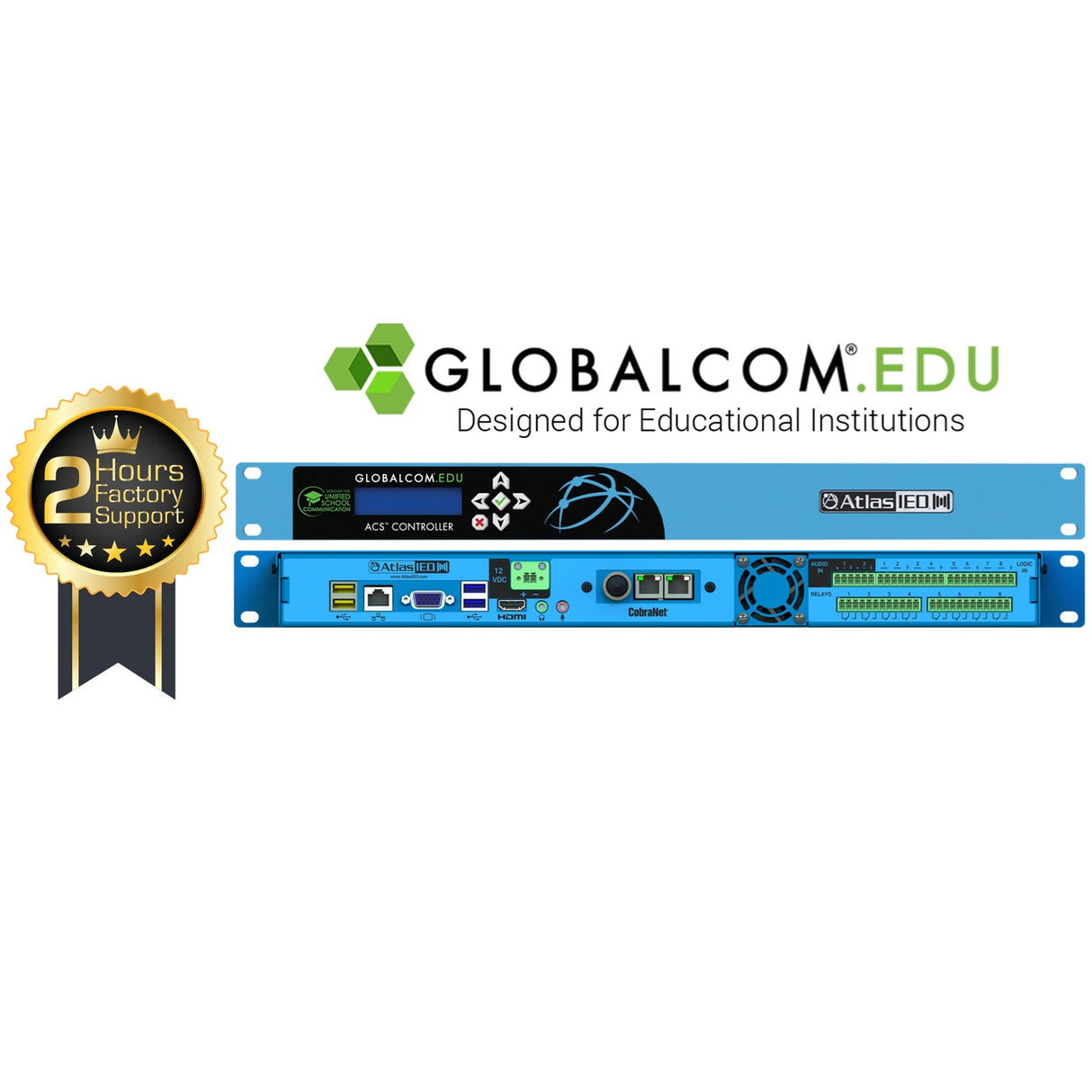 AtlasIED IP108-D-EDU-CS Announcement Control System with 8 Dante Simultaneous Audio Streams