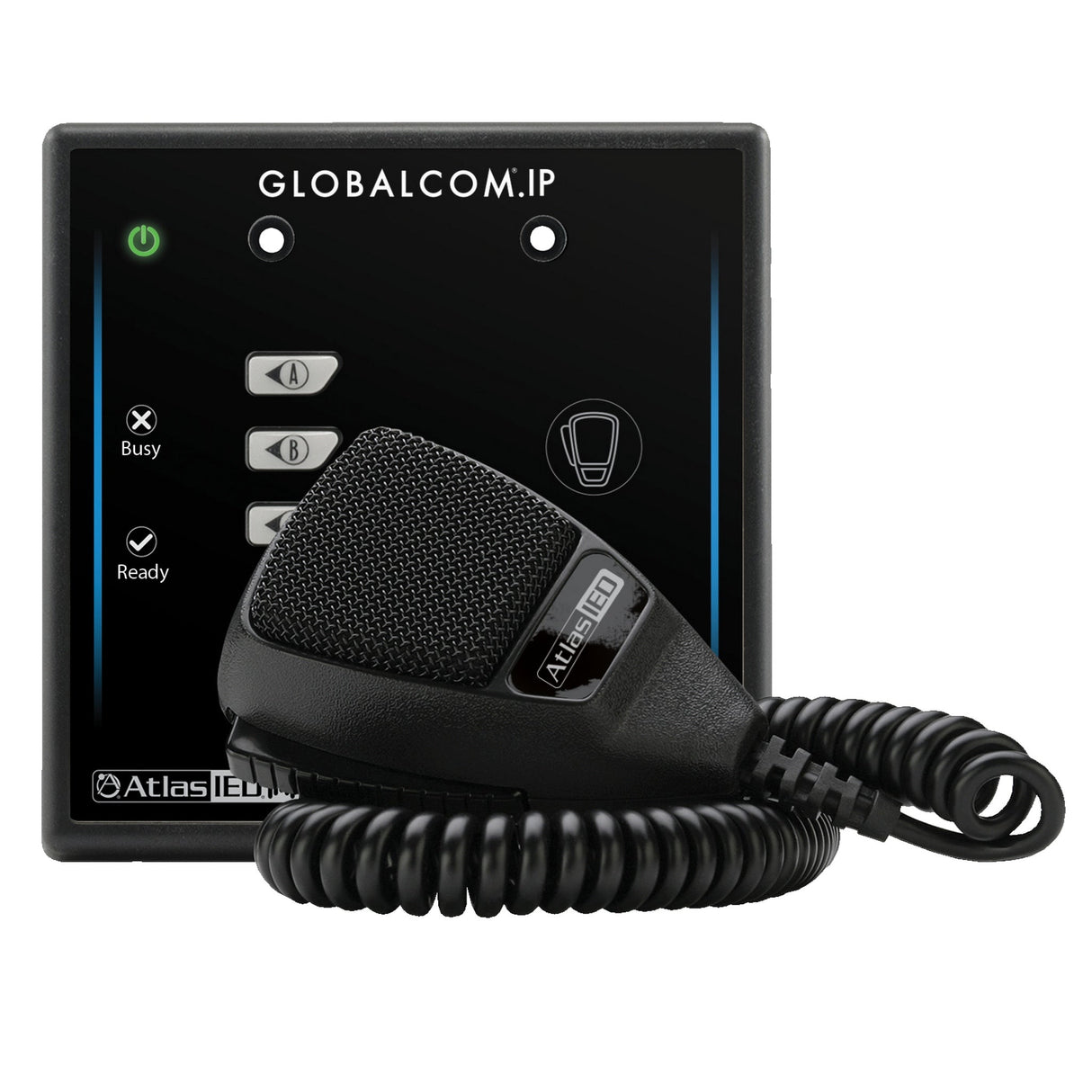 AtlasIED IPCSD4 Digital Microphone Station with 4 Programmable Buttons, Dante Enabled