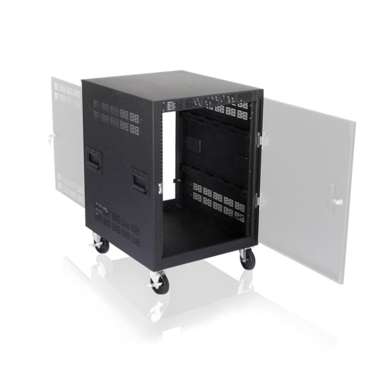 Atlas Rack Helper AtlasIED RX14 Series Mobile Equipment Rack with Multiple Configuration ...