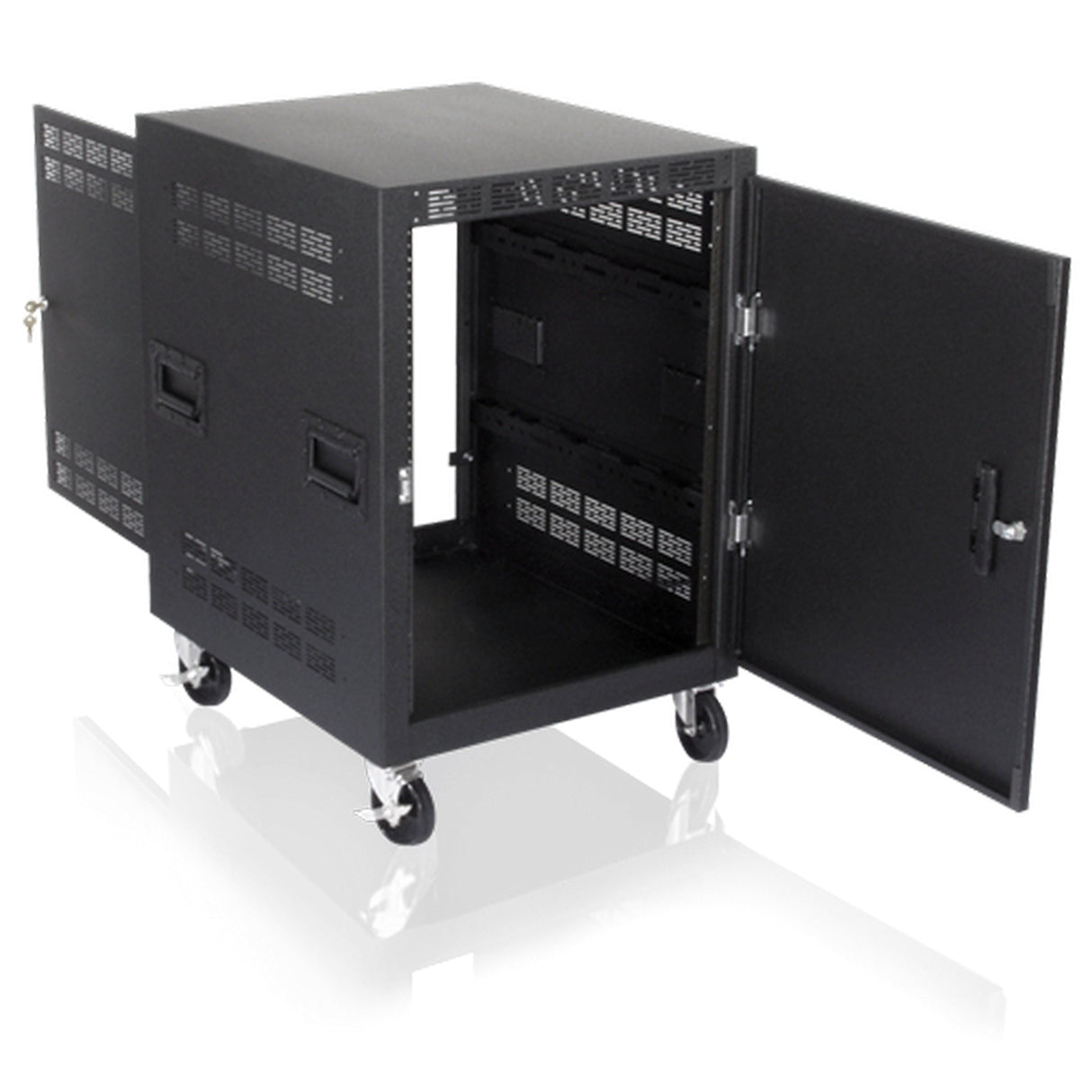 AtlasIED RX21 Series Mobile Equipment Rack with Multiple Configurations