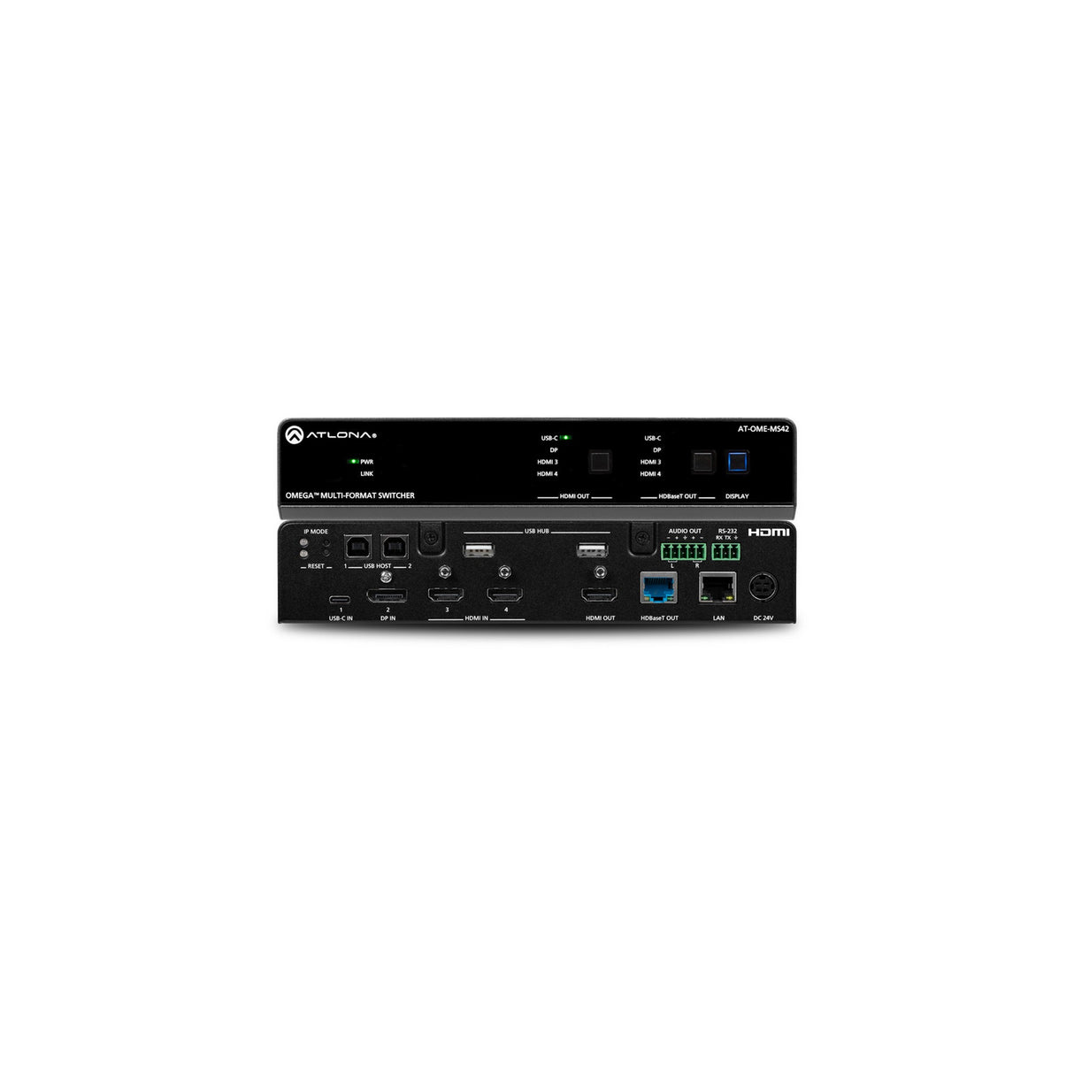 Atlona AT-OME-MS42 4 x 2 Matrix Switcher with USB