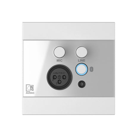 Audac WP225 Universal Wall Panel with Microphone, Line and Bluetooth Receiver - 80 x 80 mm