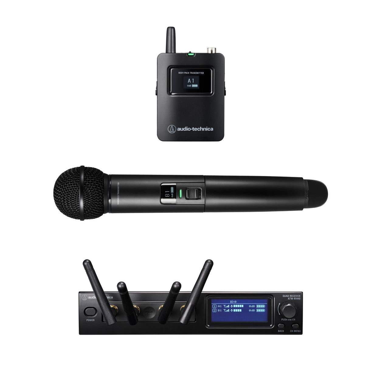 Audio-Technica ATW-1423 Bodypack/Dynamic Microphone Combination Wireless System