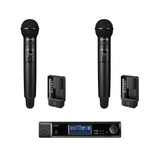 Audio-Technica ATW-D50-DRX-2H 2-Person Wireless Cardioid Handheld Microphone System, DF2 470-608 MHz