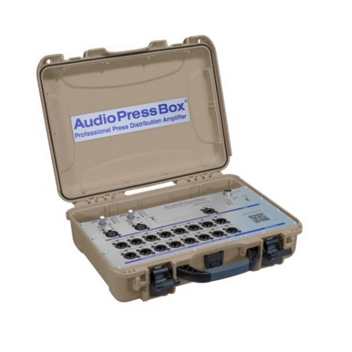 AudioPressBox APB-216-C-D Portable Active Dante-Enabled Pressbox, Tan