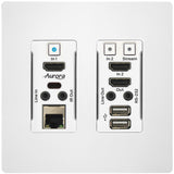 Aurora VLX-TCW2H-C 1Gbps 4K IP Audio Video Wall Plate White