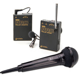 Azden WMS-PRO VHF Wireless Omni Lavalier/Handheld Microphone System, 169/170 MHz