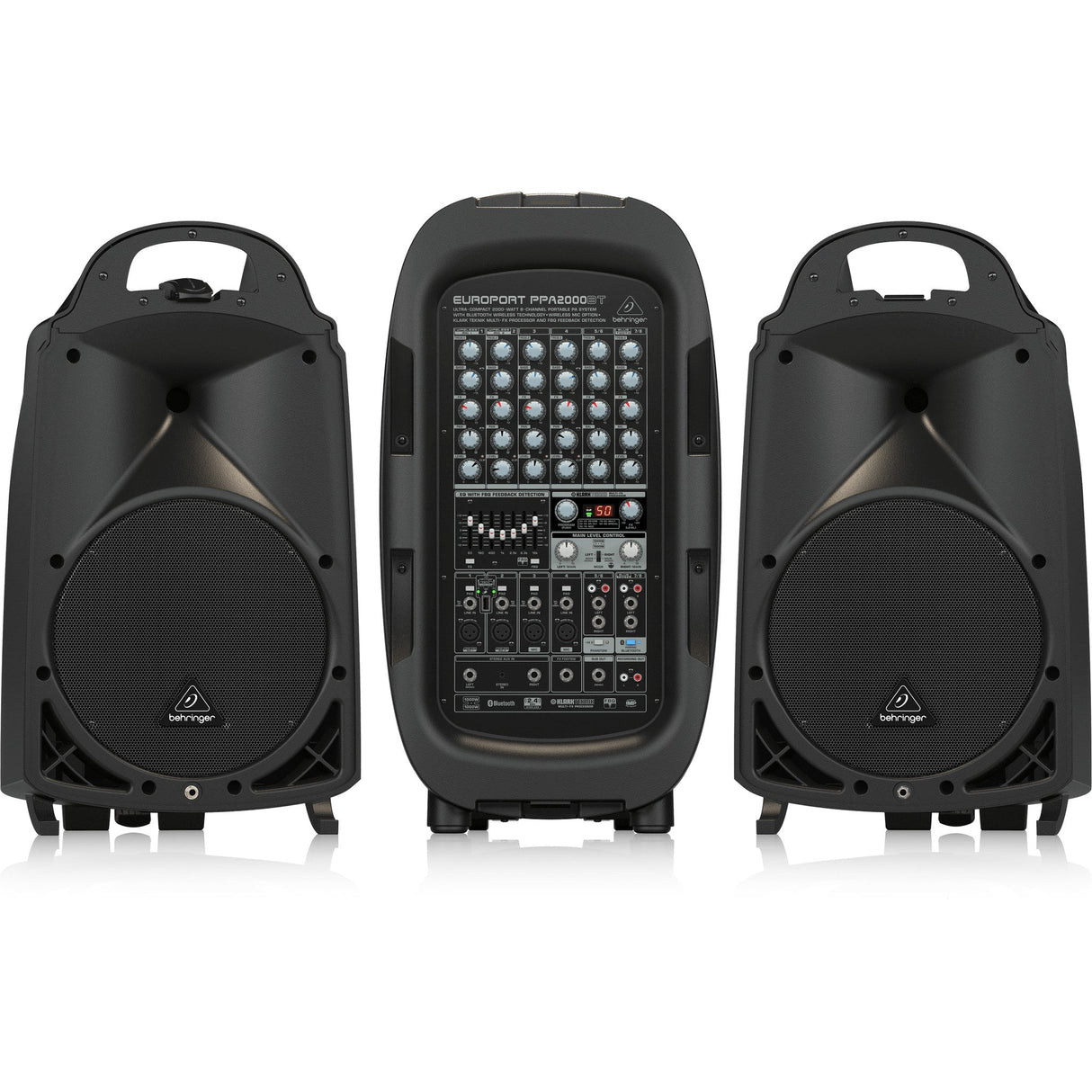 Behringer Europort PPA2000BT Ultra-Compact 2000W 8-Channel Portable PA System with Bluetooth