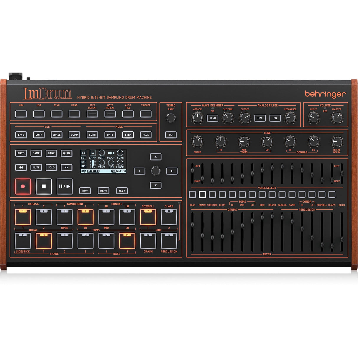 Behringer LM DRUM Hybrid Sampling Drum Machine with 64-Step Sequencer and Analog Filter