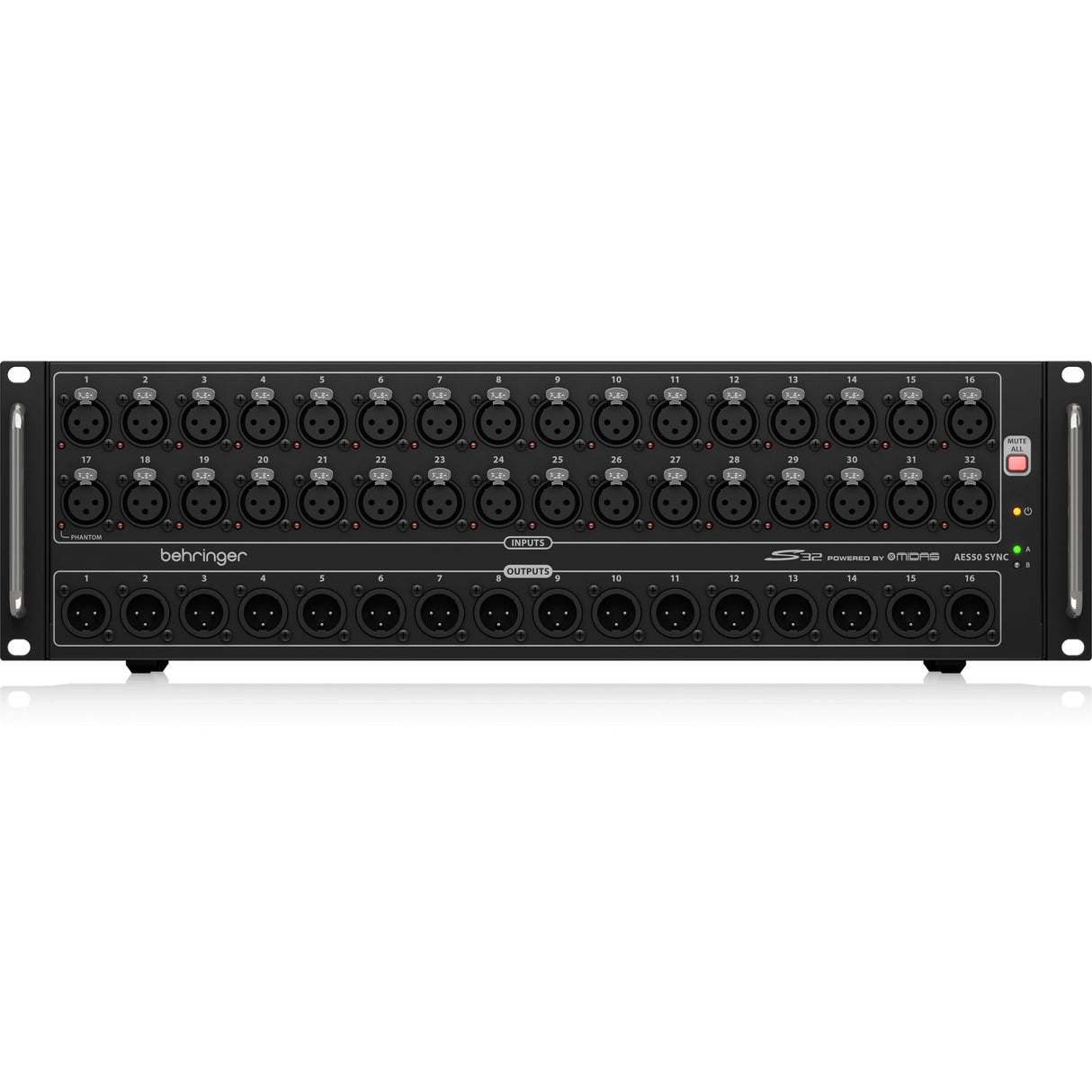 Behringer S32 Digital Stage Box with 32 Midas Preamps and AES50 Networking