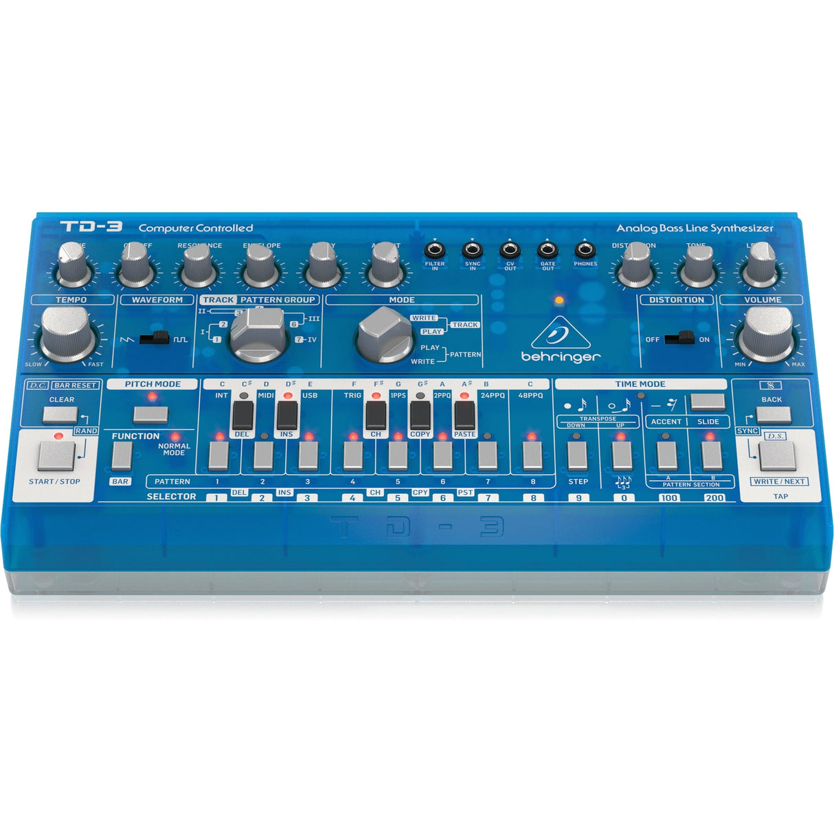 Behringer TD-3 Analog Bass Line Synthesizer with Sequencer and Distortion