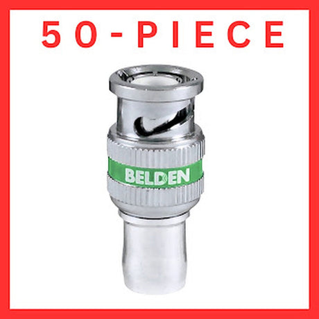 Belden 1694ABHD1 HD BNC Compression Connector for RG6 Cable - 50 pack