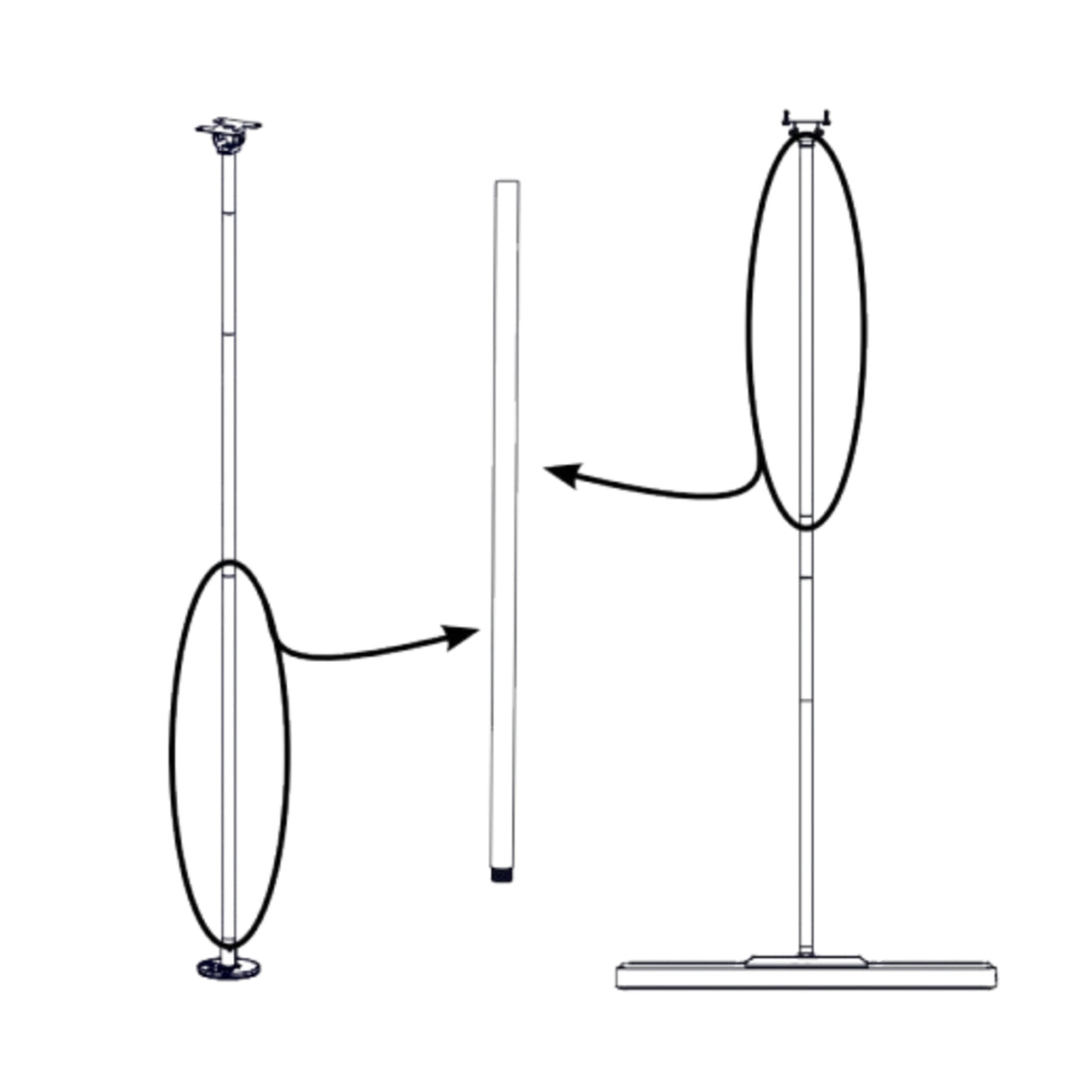 Biamp Parle PMA 2000 PE Pole Extension Kit