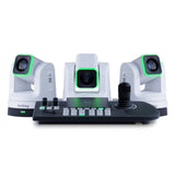 BirdDog 3x X5 Ultra PTZ Cameras and KBD Keyboard Bundle White - White