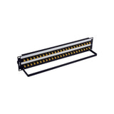 Bittree BH-B224A2B12 12GHz 4K/8K Single-Link BNC Coaxial Bulkhead Patch Panel, 2 x 24 2RU