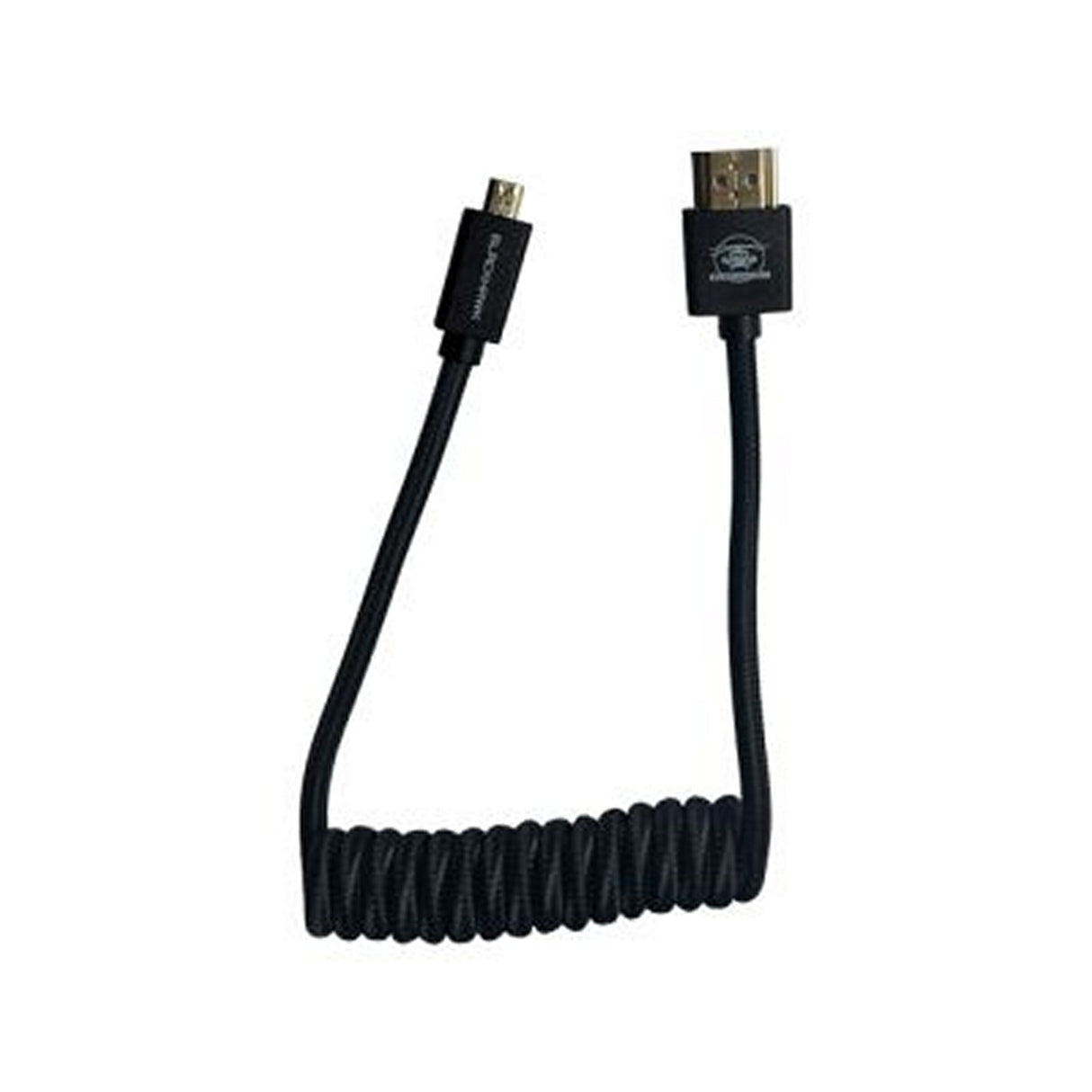 Blackhawk Coiled Micro HDMI Male to Full HDMI Male Coiled Cable, 12-24-Inches