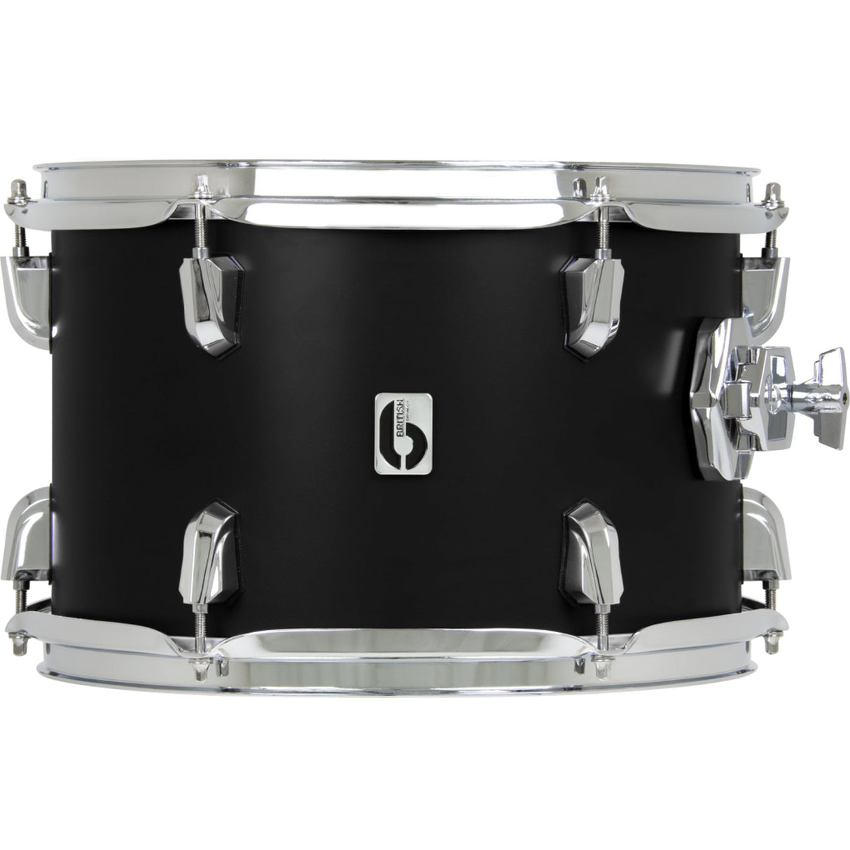 British Drum Co ENG-10-7-RT-STB Enigma Series 10x7-Inch Tom, Satin Black Finish