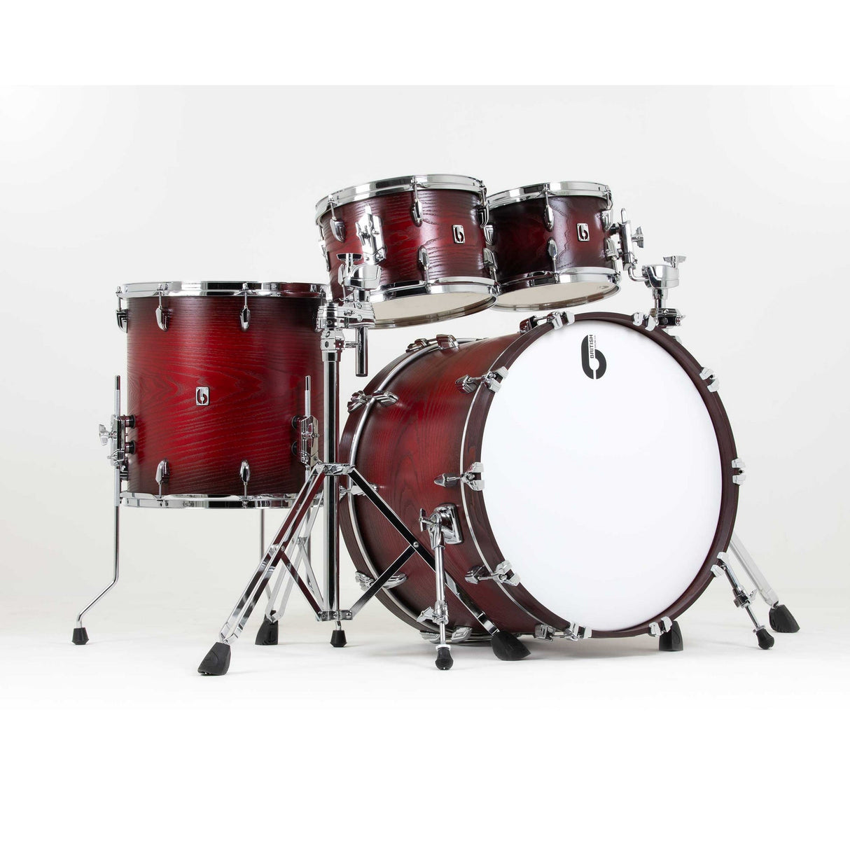 British Drum Co LEG-22-FS-RDL Legend Series Fusion 22 Kit, Redlands Finish
