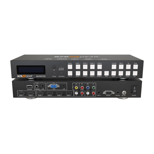 BZBGEAR BG-PSC7X2 7x2 4K Presentation Switcher Scaler