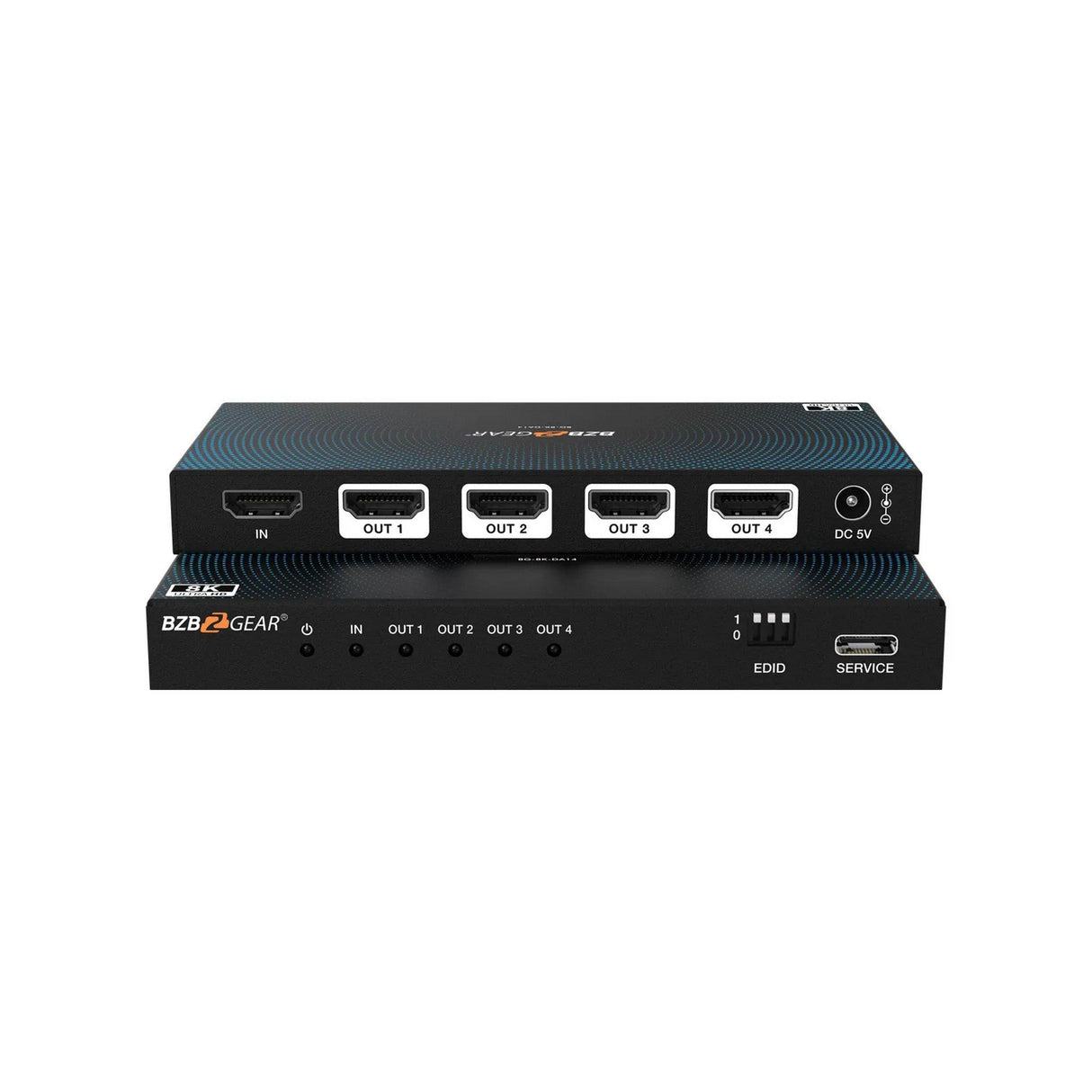 BZBGEAR 1x4 8K UHD HDMI 2.1 Splitter