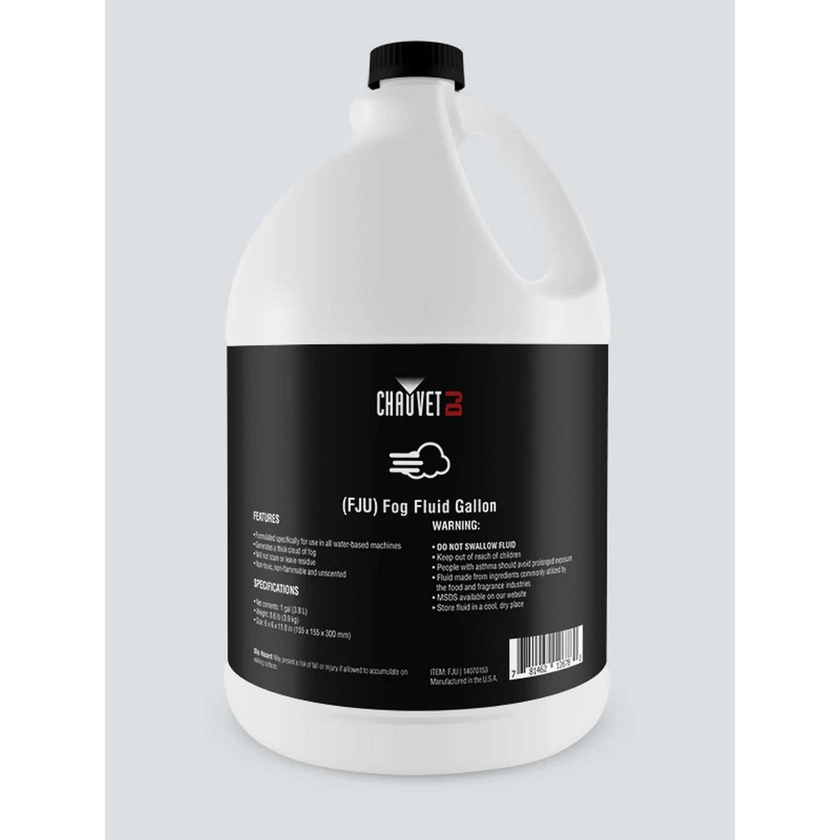 Chauvet DJ FJU High Performance Fog Fluid, 1-Gallon