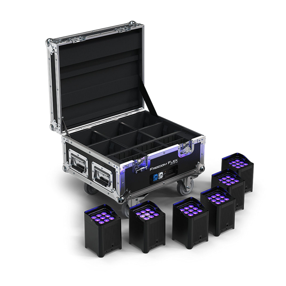 Chauvet DJ Freedom Flex H9 IP X6 Battery Operated Hex-Color RGBAW+UV LED PAR Kit