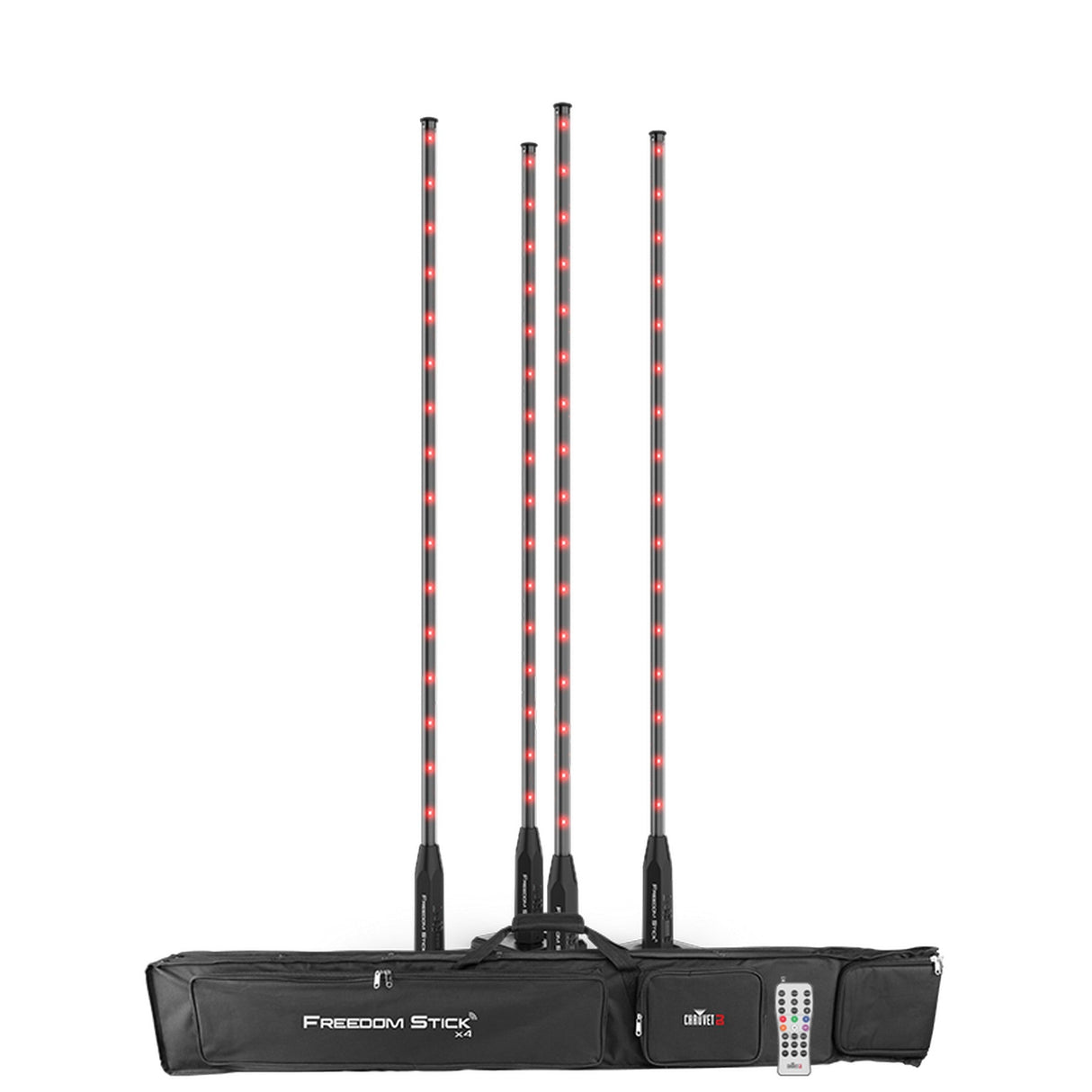 Chauvet DJ Freedom Stick X4 Battery-Powered Free-Standing LED Array Lights, 4-Pack