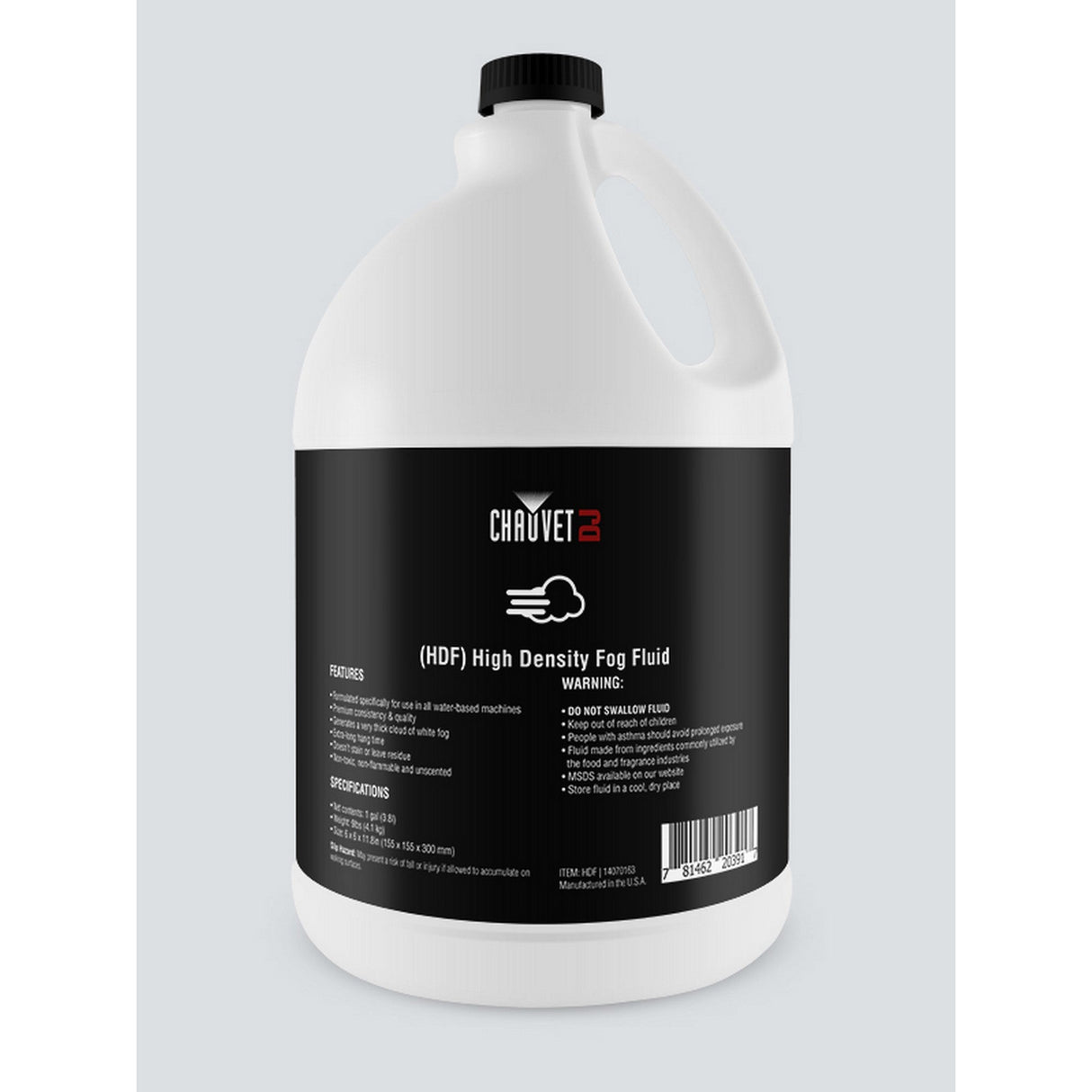 Chauvet DJ HDF High Density Fog Fluid , 1-Gallon