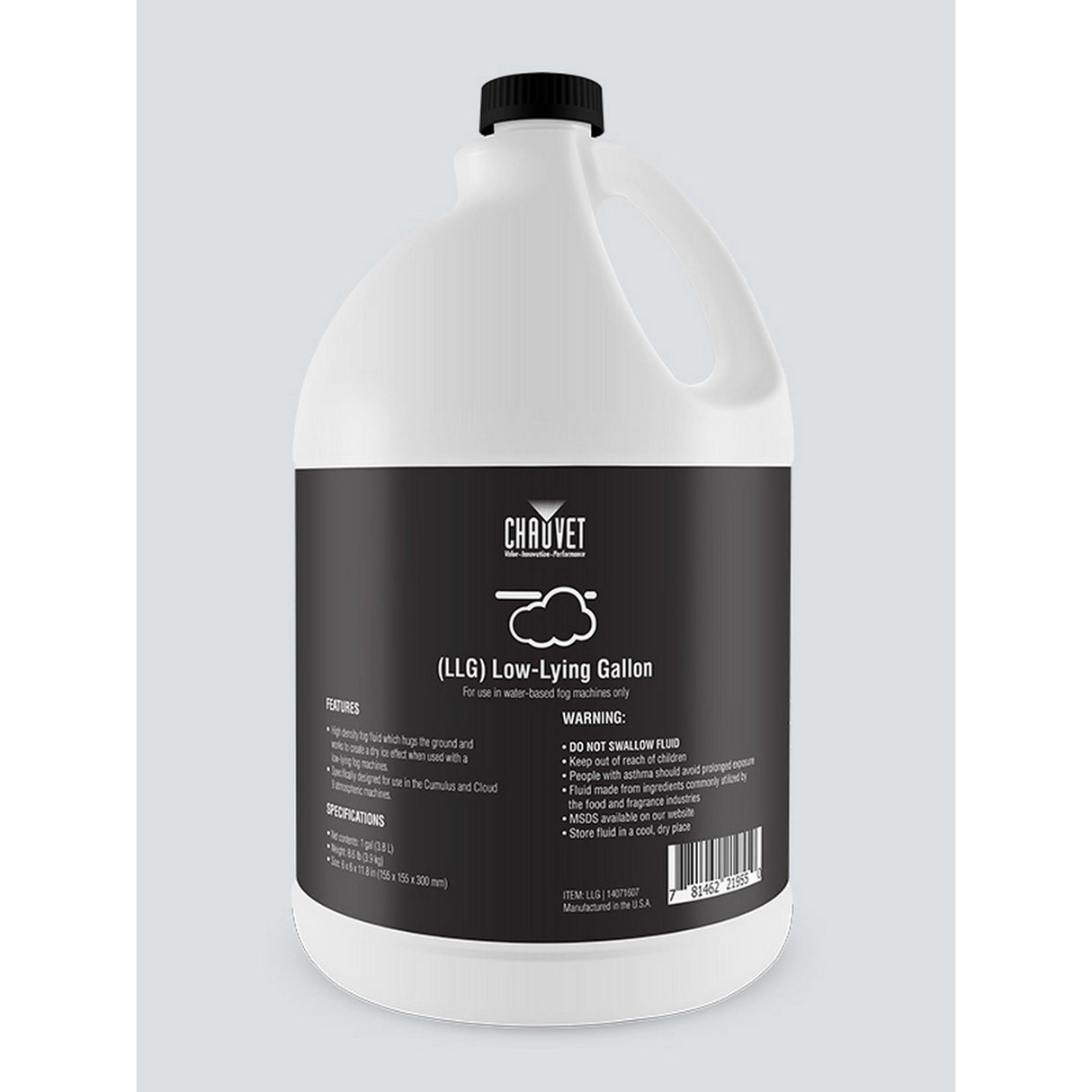 Chauvet DJ LLG Water-Based Low-Lying Fog Fluid, 1-Gallon