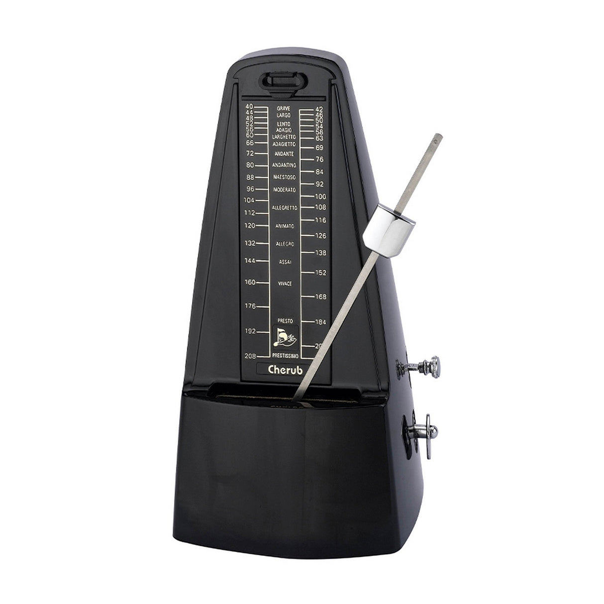 Cherub WSM-330 Mechanical Tower Shape Metronome, Black