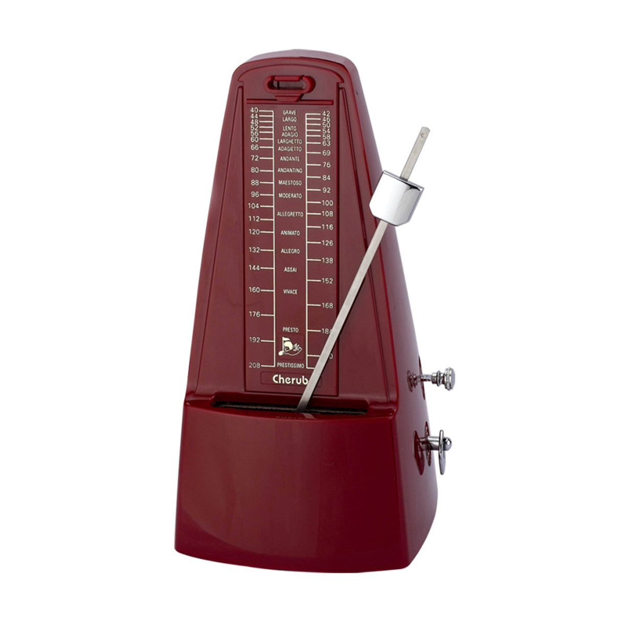 Cherub WSM-330 Red High Accuracy Mechanical Metronome Transparent