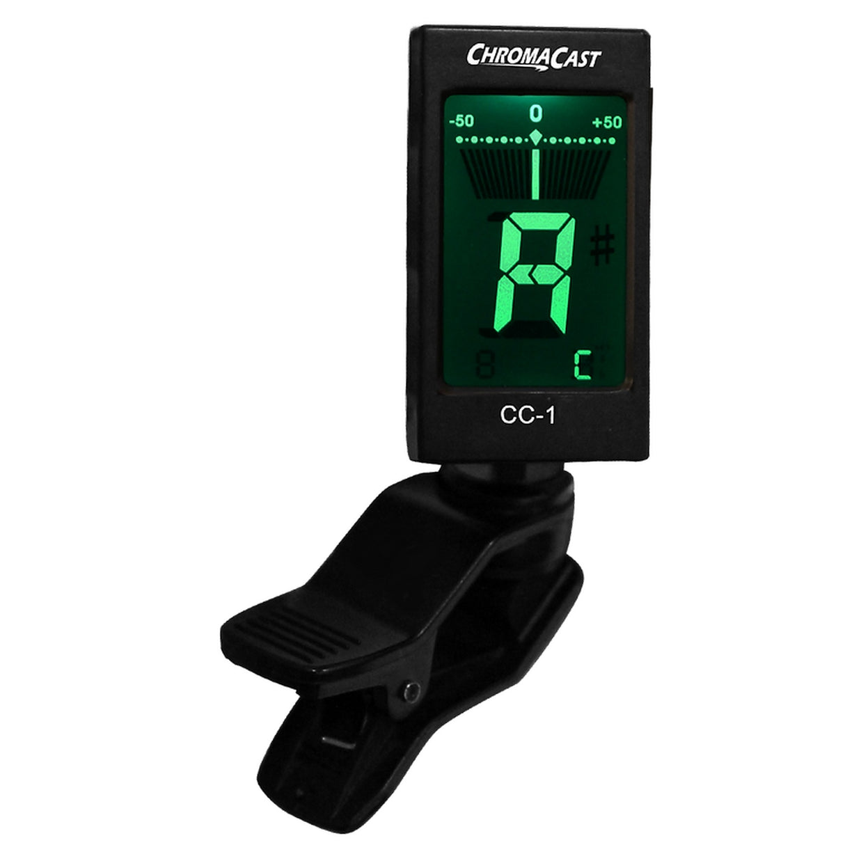 Chromacast CC-1 Clip-On Dual Chromatic Instrument Tuner, Black