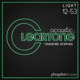 Cleartone 7412 Phosphor Bronze Light Acoustic Guitar Strings 12-53